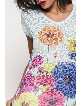 Flowers t-shirt -V neck