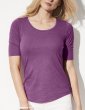 Deep scoop neck, half sleeves tee shirt