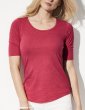 Deep scoop neck, half sleeves tee shirt