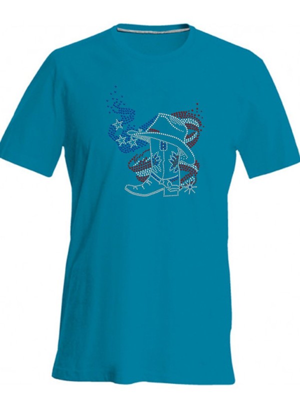 American boot - Man tee shirt round neck