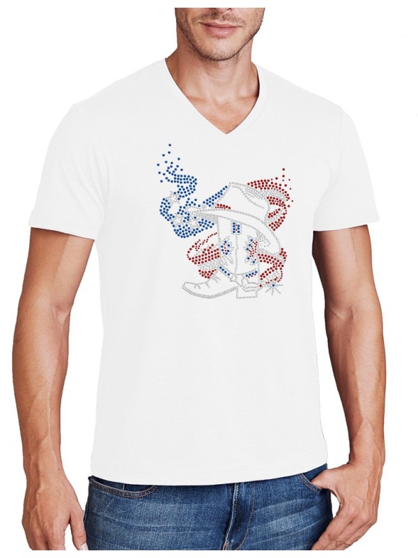 American boot - T-shirt homme col en V