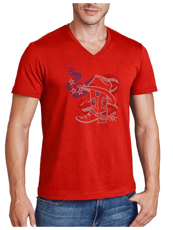 American boot - T-shirt homme col en V