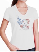 American Boot - T-shirt femme V classique