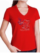 American boot - Classic V neck lady t-shirt