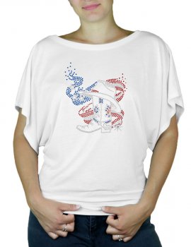 Amercian boot - Butterfly sleeves lady T-shirt