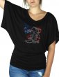 Amercian boot - Butterfly sleeves lady T-shirt