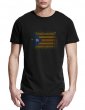 Rhinestone catalan flag - Man tee shirt round neck