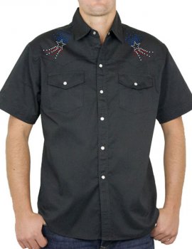 American boot - man western shirt