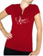 White treble clef- Lady V neck