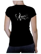 Heart treble clef- Lady V neck