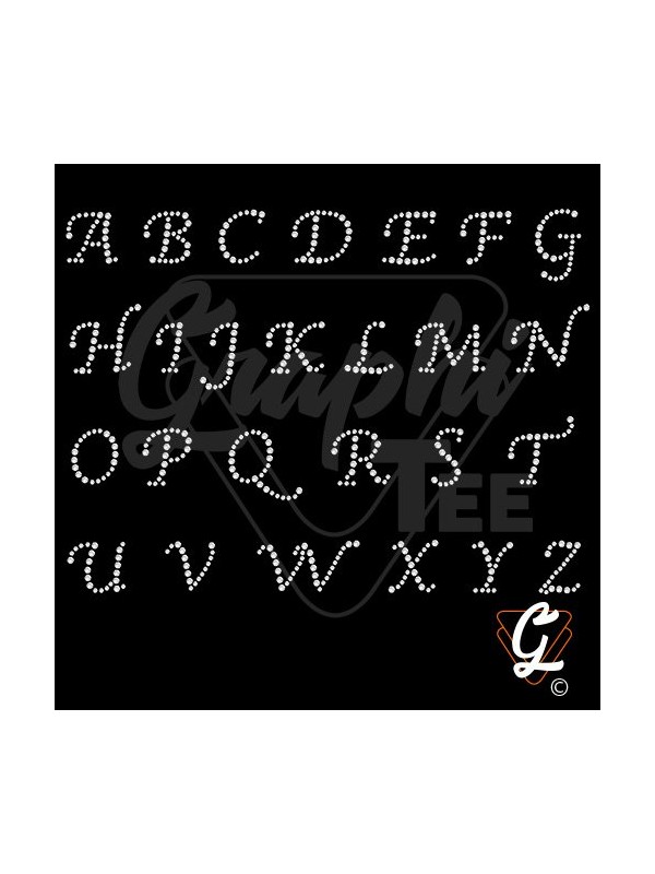 Transfert strass alphabet de lettre majuscule