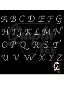 Rhinestone transfer full capital letter alphabet