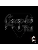 Transfert thermocollant  planche de numéros strass