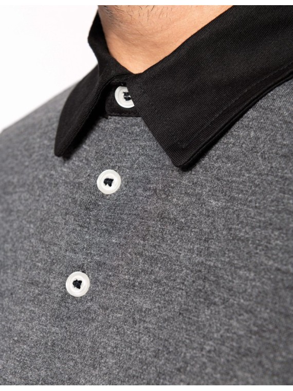 Polo homme jersey bi couleur