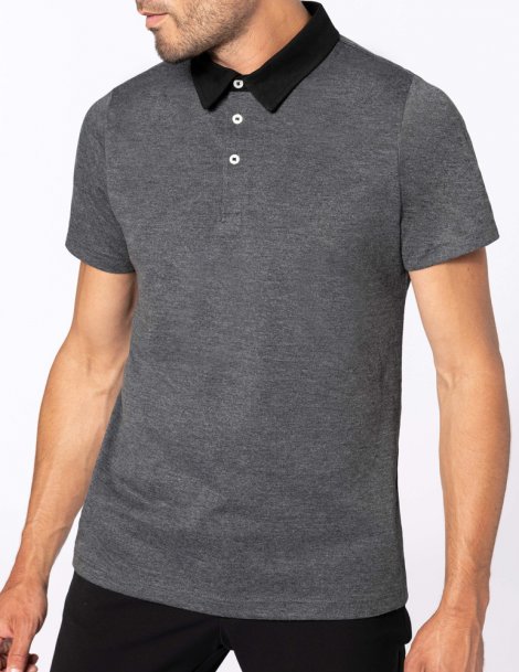 Men's bi-color jersey polo shirt