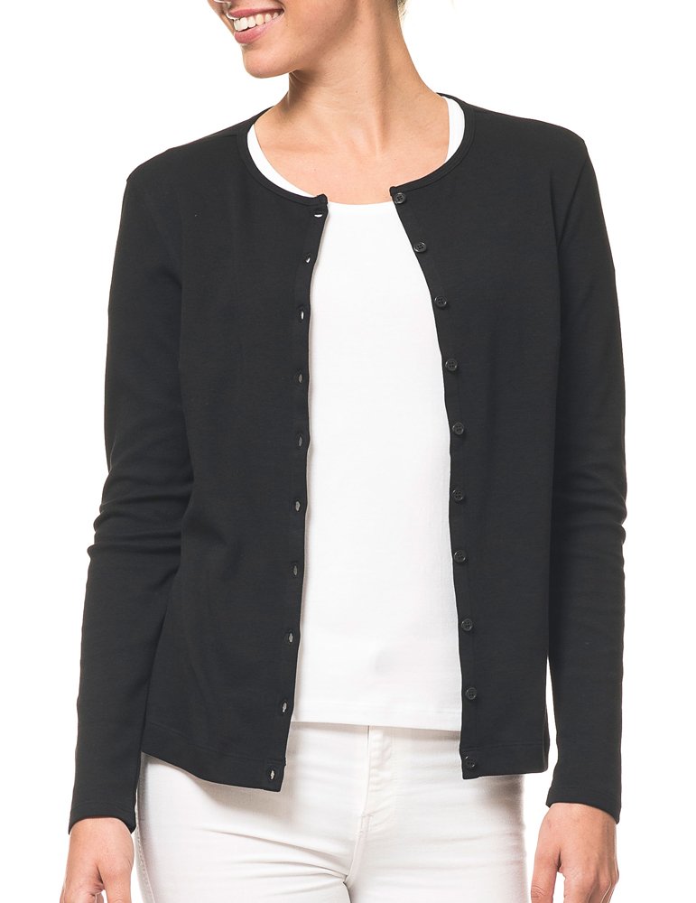 gilet noir coton femme