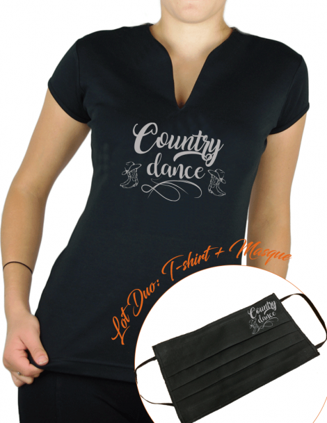 COUNTRY DANCE - T-shirt femme Col V