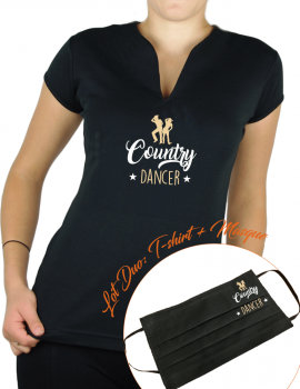 Country dancer - LOT DUO Tee shirt et masque