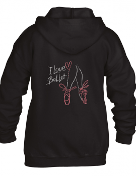 I love ballet - Kids' Zip Hoodie