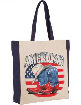 Sac cabas bicolore Americain