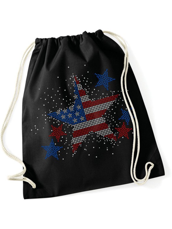 sac à dos impression strass étoile USA