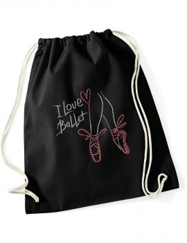 Canvas backpack - I love ballet