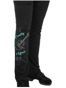 treble clef rhinestone - dance trousers