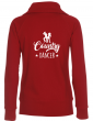 Country dancer white print- Lady zipped sweat