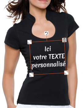 T-shirt femme Col Omega