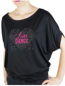 Coeur de musique lINE DANCE- T-shirt femme Manches Chauve Souris