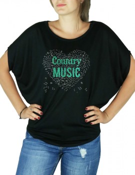 music heat with COUNTRY- Bat Sleeves Women's T-Shirt