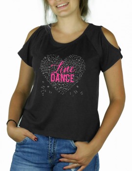 Music heart with LINE DANCE- Shoulder cut