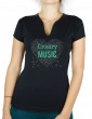 music heat with COUNTRY- Lady V neck