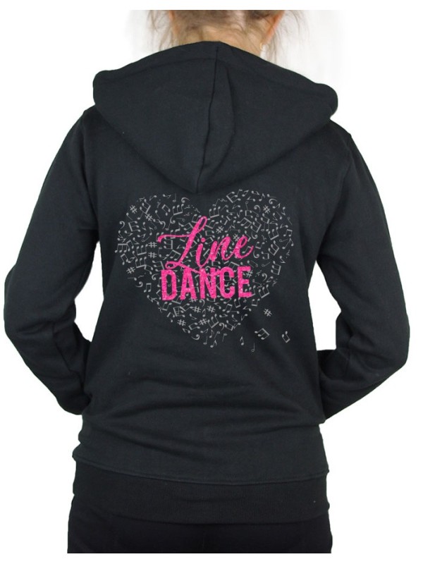 Coeur de musiqueLine dance- Veste à capuche Femme