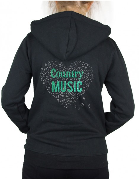 Country musi heart - Hooded women's jacket