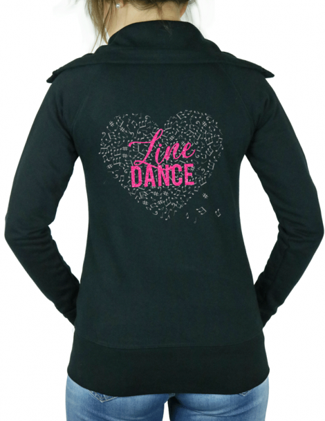 Coeur de musique line dance - Veste femme col montant