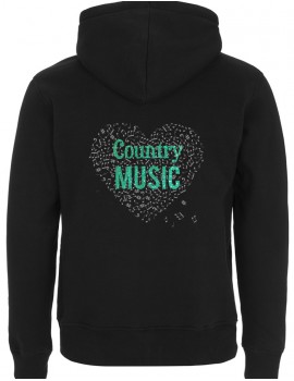 Coeur de musique COUNTRY - Veste à capuche Homme