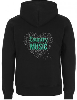 COUNTRY MUSIC heart - Man zip-up hoody