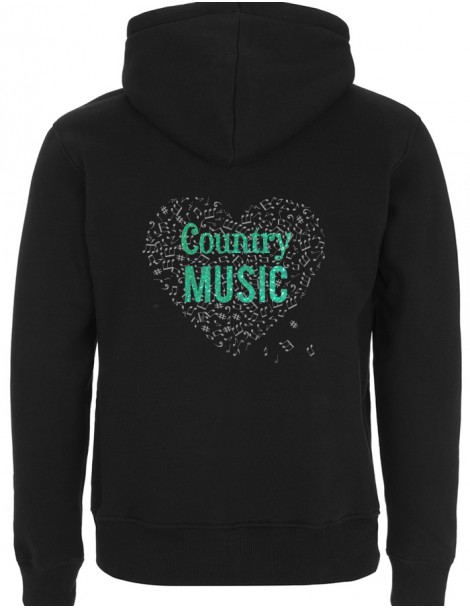 COUNTRY MUSIC heart - Man zip-up hoody