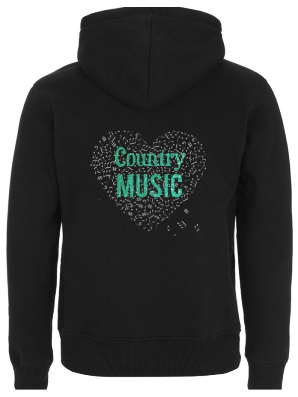 Coeur de musique COUNTRY - Veste à capuche Homme