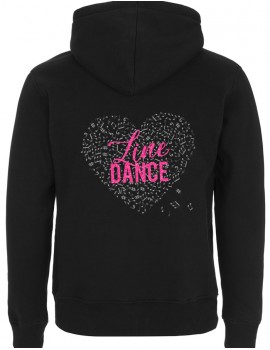 Line dance heart - Man zip-up hoody