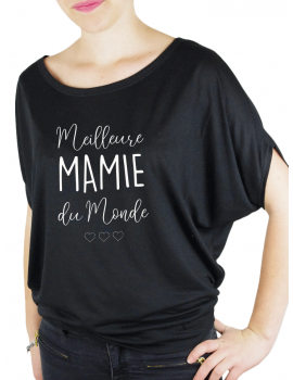 La meilleur des mamies - T-shirt femme Manches Chauve Souris