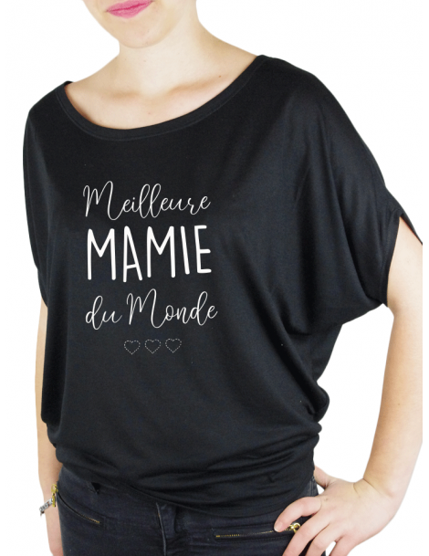 La meilleur des mamies - T-shirt femme Manches Chauve Souris
