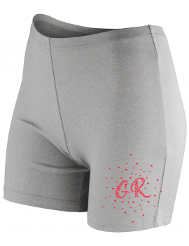 Short poly/elathanne Gris - GR strass