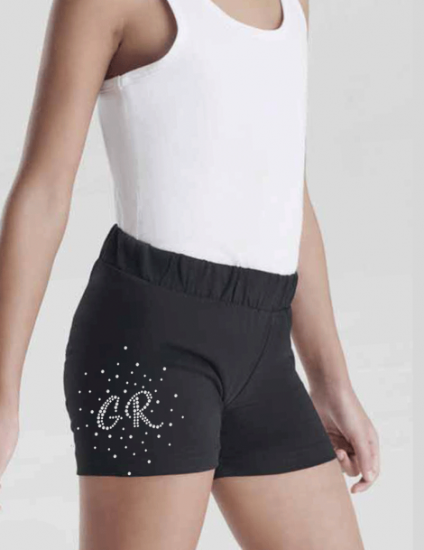 Coton short with GR rhinestone