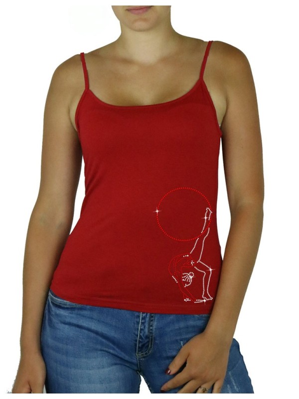 Tank top dessin strass GR Cerceau
