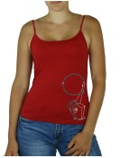 GR hoop rhinestone motif tank top