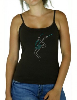 Gymnastique Rythmique t-shirt Massue bleu