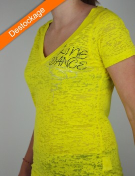 Line dance spiral - burn out jaune