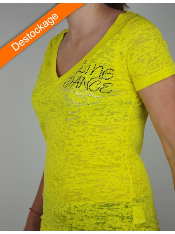 Line dance spiral - burn out jaune